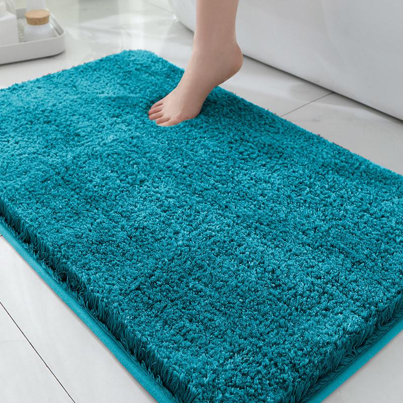 Thickened U-Shaped Non-Slip Absorbent Toilet Mat - Dirt-Resistant Bathroom and Bedside Carpet