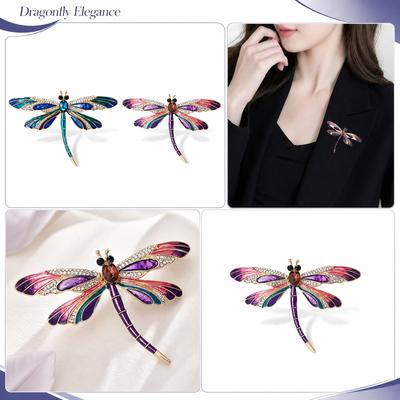 Libellen-Brosche Emaille-Insekten-Anstecker Mode-Schmuck-Accessoire für Wintermantel Jacke Dekoration Stilvolle Brosche für Bekleidungszubehör