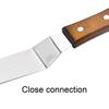 Cake Spatula Baking Wooden Handle Tools Stainless Steel Cupcakes Fondant Scraper for Kitchen