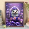 Diamond 5DDIY Painting New Purple Series Animal Hedgehog Flower Full Square/Round Diamond Mosaic Flower Home Decoration