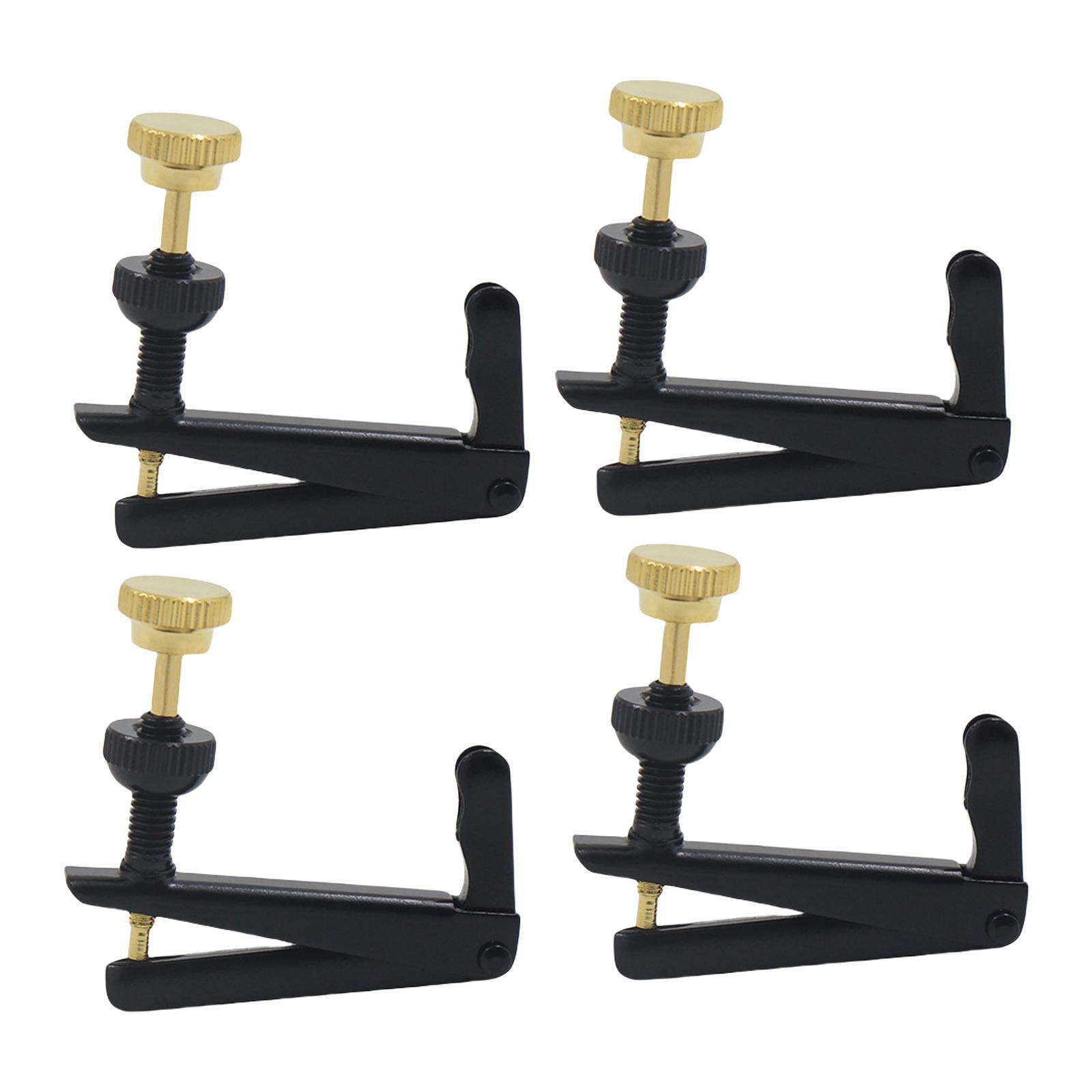 

4 шт. Тонкий тюнер для скрипки, металлический тюнер для струн, регулировочный тюнер для скрипки, аксессуары для струнных инструментов, прочный