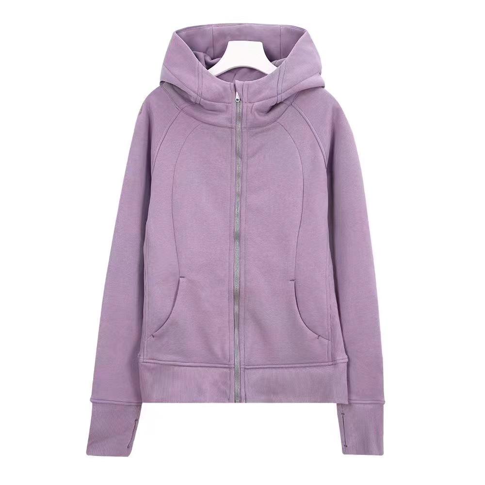 Sweat à capuche zippé intégral Lulu Original pour femme - Coupe ajustée - Veste de sport décontractée pour le yoga