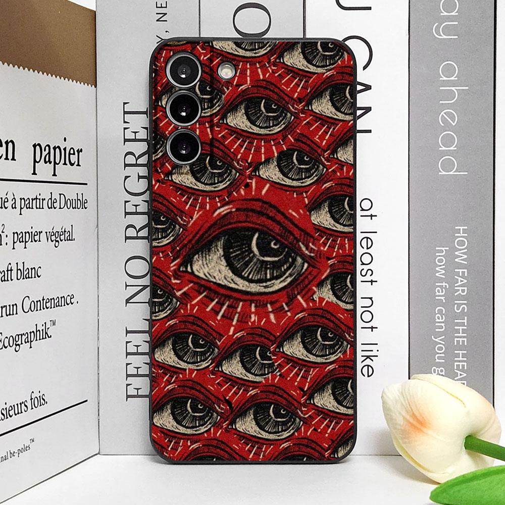 Horror Eyes Phone Case for Samsung Galaxy S25 Ultra S23 FE S22 Plus S21 S24 FE Soft Art Covers for Samsung S24 PLUS Fundas Shell
