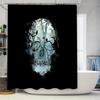 Gothic Forest Trees Birds Shower Curtain Dark Academia Halloween Spooky Nature Decor Vintage Landscape Bathroom Set Waterproof