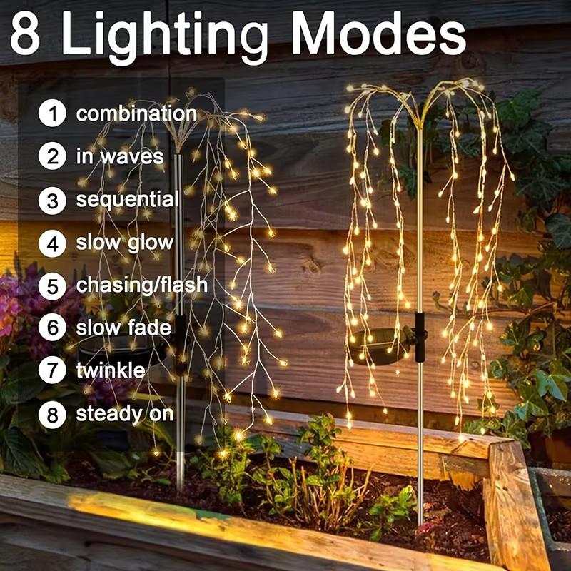 1 buc LED solare power focuri de artificii lumini gradina decor Fairy lumini impermeabil exterior păpădie gazon lampă pentru patio grădină