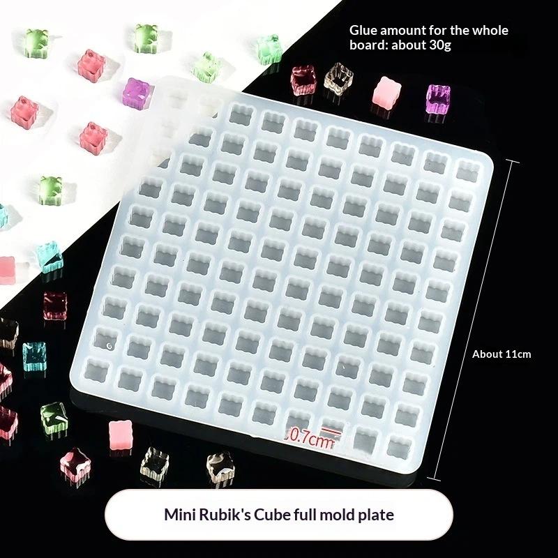 100-Cavity Mini Cat Paw Square Round Silicone Mold Wax Seal Stamp Scrapbooking Tools Earrings Pendant Jewelry Art Craft Mold