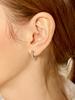 Geigerjewelry Cubic Triangle One-Touch Earrings Gisvee111 (Silver 925 Pin)