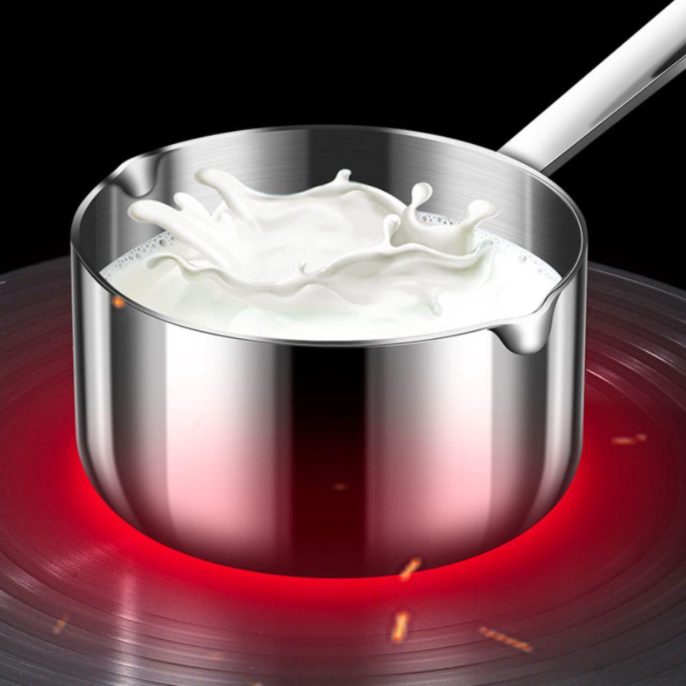 Stainless Steel Oil Pouring Pot Rust-proof Butter Melt Pot Scaled Milk Pot Supplementary Food