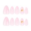 3D Fresh Flower Almond Press-on Nails - Wearable Manicure False Nail Tips