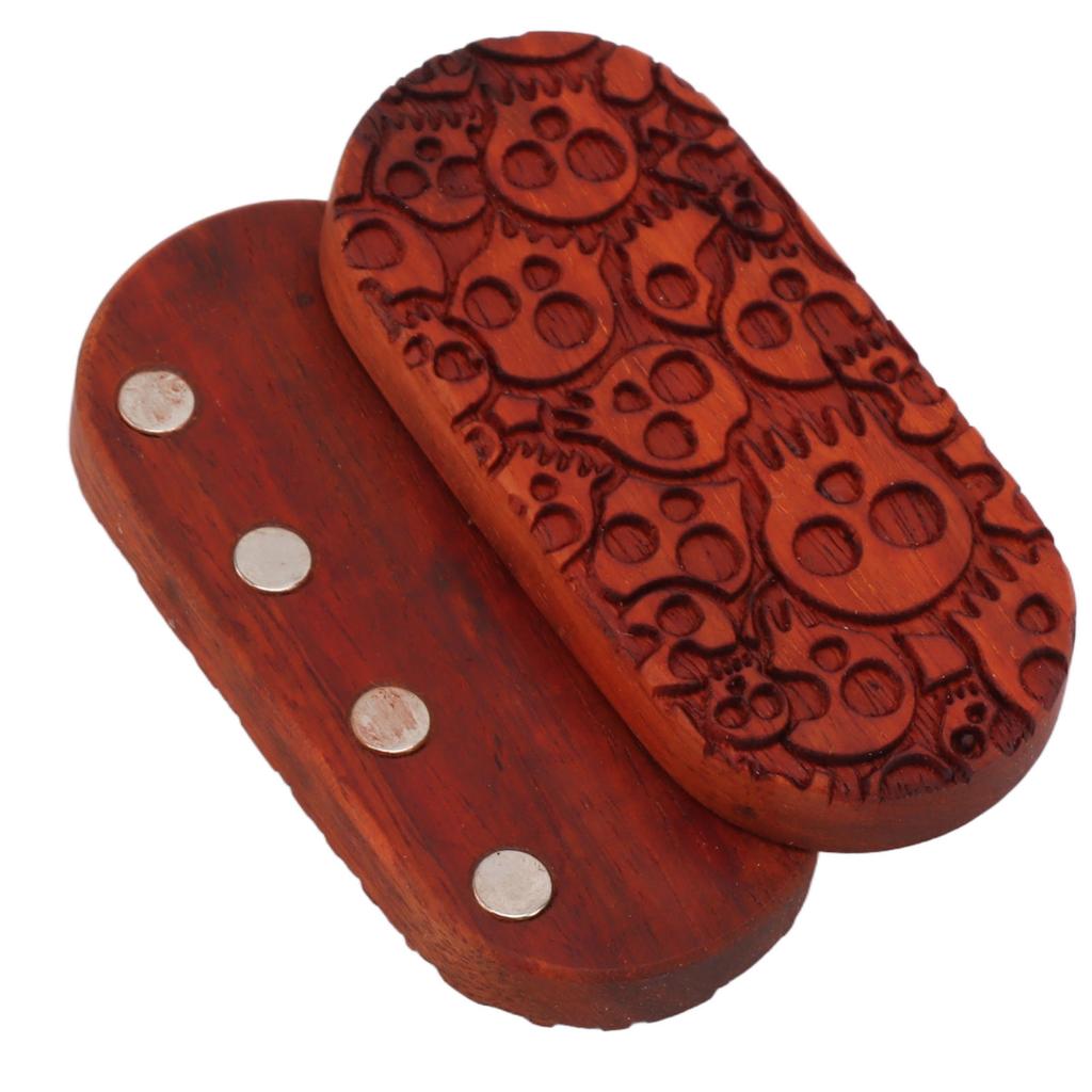 Magnet Finger Stress Relief Slider Wood Finger Stress Relief Toy Wooden Decompression Toy Multi Skeleton Head