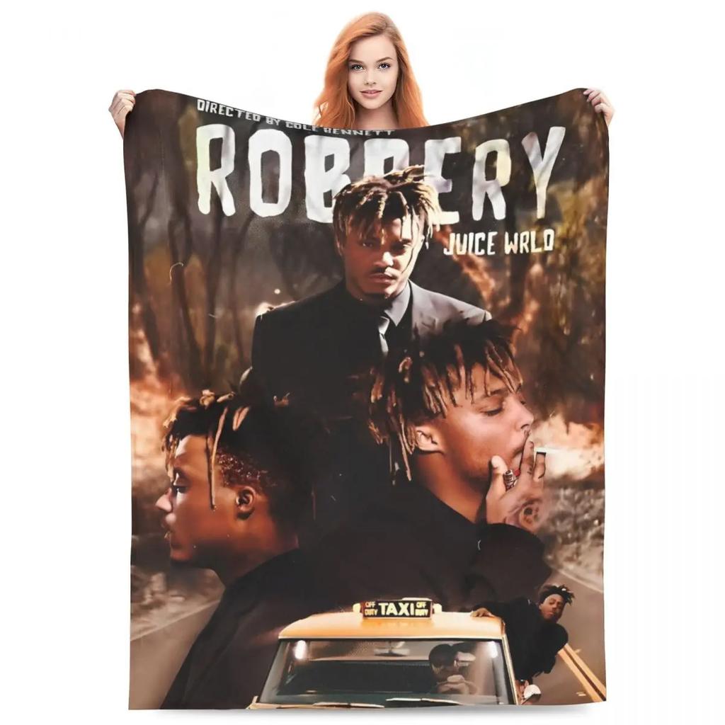 Juice Music Wrld Fuzzy Blankets The Party Never Ends  Funny Throw Blanket for Sofa Bedding Lounge 200x150cm