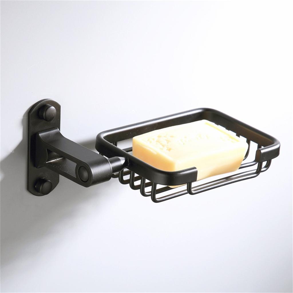 Sanitary Ware Bathroom Wall Hanging Kitchen And Bathroom Hardware Soap Net Soap Rack Space Aluminum Black