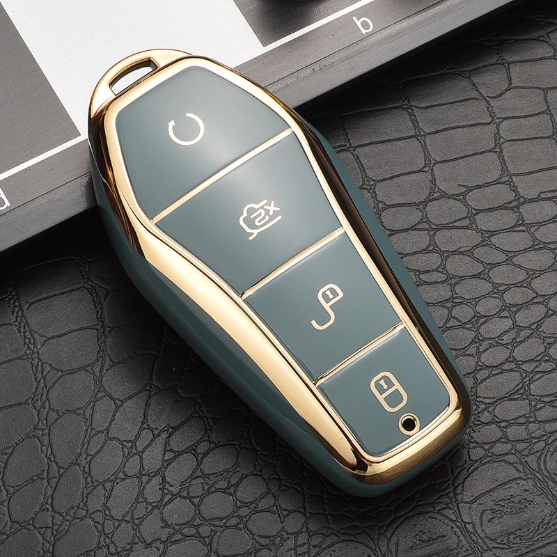 BYD Car Key Cover: Compatible with Qin PLUS, Tang DMI, Dolphin, E2, Song Pro, QinHan EV, E6, and Yuan Models.