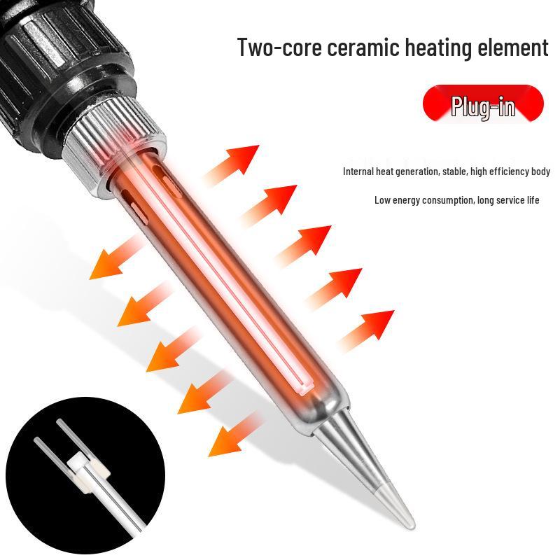 80W Elektrisches Lötkolben-Set mit LED-Anzeige & Einstellbarer Temperatur für Haushaltsreparaturen
