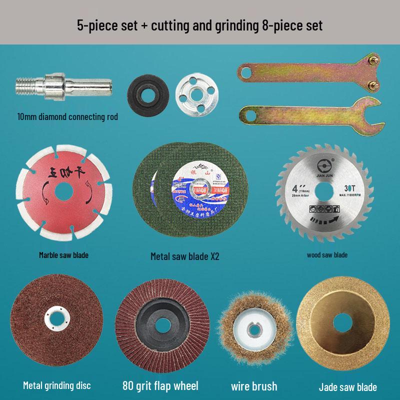 Hand Drill-to-Grinder Conversion Kit: Cutting, Polishing & Grinding Accessory Set