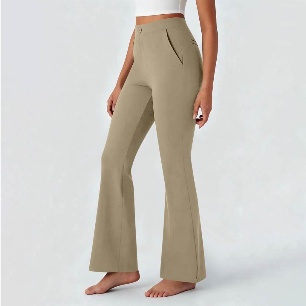 Women's Casual Slim-fit Wide-leg Trousers,  Color, Flowing Long Pants