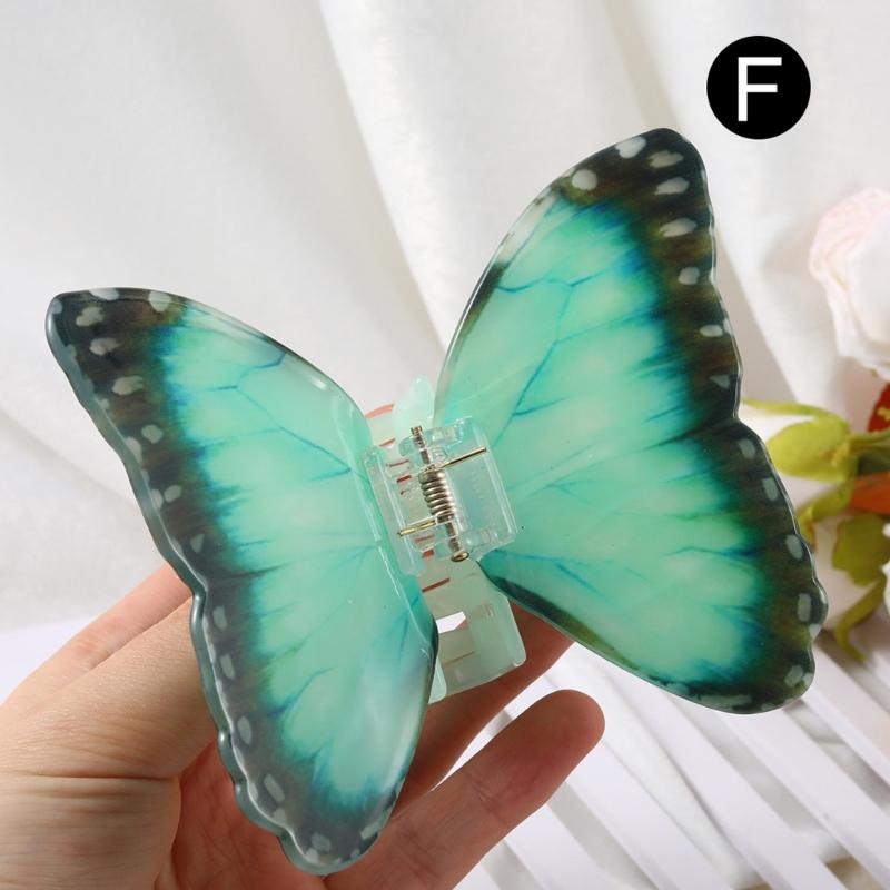 Acryl Schmetterling Haarspange Simulationsschmetterling Haarklammer Stilvolles Haaraccessoire Modischer Haargriff Geschenk für Mädchen