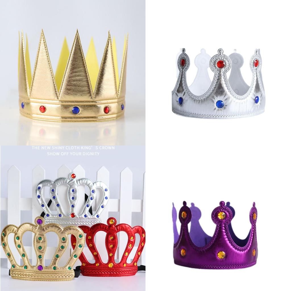 Stilvolle goldene Krone für Kinder, perfekt für Halloween- und Geburtstagsfeiern