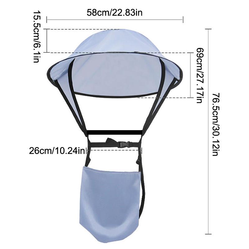 

[ZYAS]Portable Prayer Sun Hat Foldable Polyester Umbrella Hat Easy To Use Lightweight Sunshade Headwear Outdoor