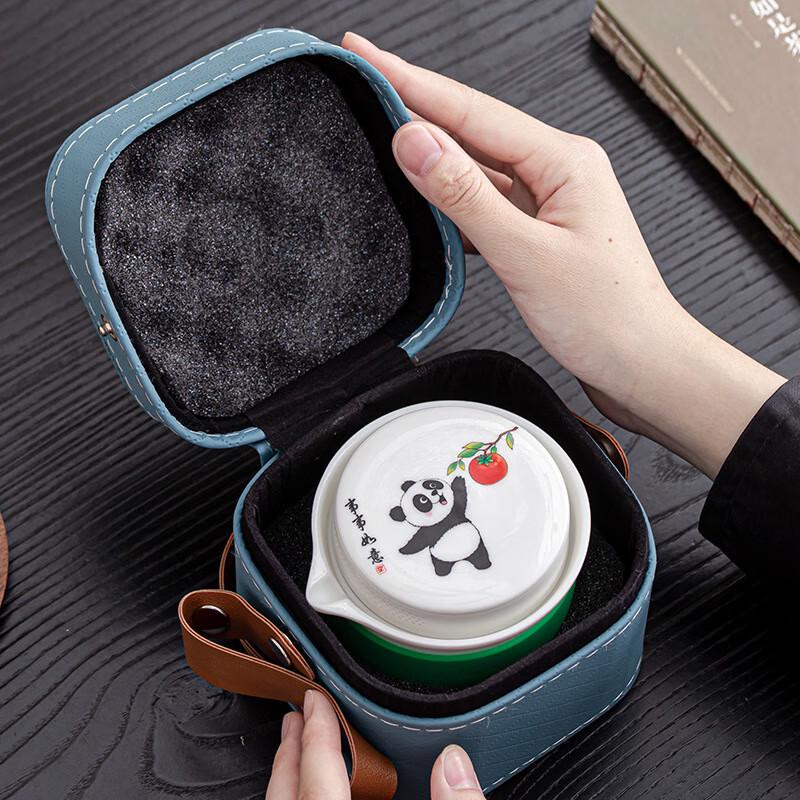 Panda Ceramic Travel Tea Set