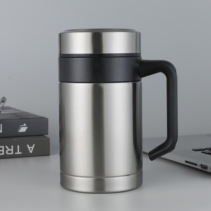 1 Stück 450 ml Edelstahl Kaffeebecher mit Henkel Isolierung Wasserflasche Becher Tumbler Thermoskanne für Büro