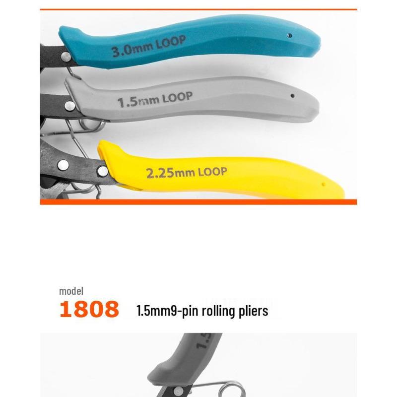 9-Pin Coiling Pliers for 1.5mm, 2.25mm, 3mm Copper and Metal Wire - Jewelry and Beading DIY Looping Tool KTY