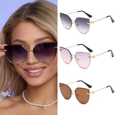 1pcs/3pcs Pack Fashion Women Large Frame Gradient Sunglasses Female Square Outdoor UV400 Designer Shades Eyeglasses