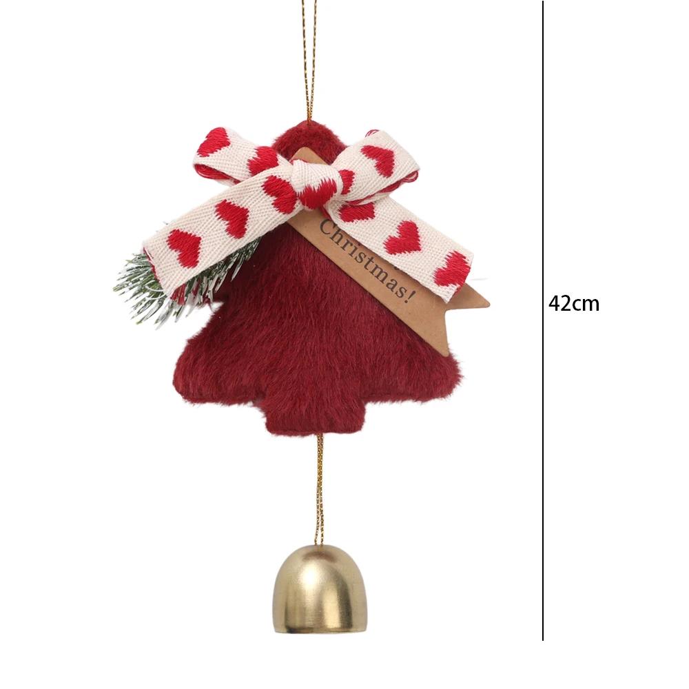 

10Pcs Christmas Tree Bell Pendant Felt Car Interior Hanging Ornaments DIY Xmas New Year Party Home Decorations Supplies Gifts 1Pc