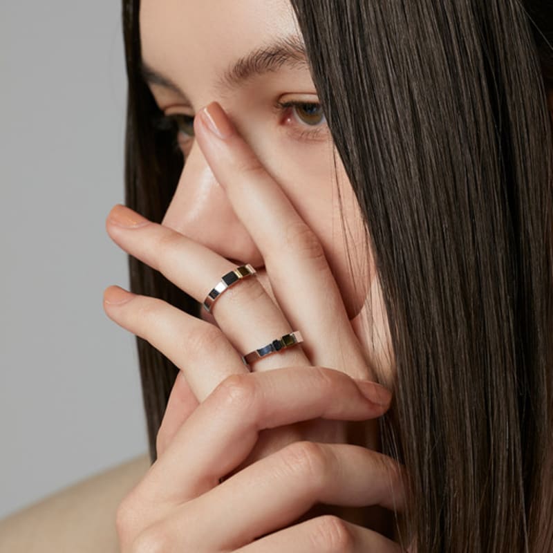 Reve [Sterlingsilber 925] Trittsteinring 1