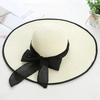 Women's Oversize Brim Straw Hat Women's Summer Sun Block Big Brim Hat Seaside Bow Beach Hat Suitable For Sun Protection