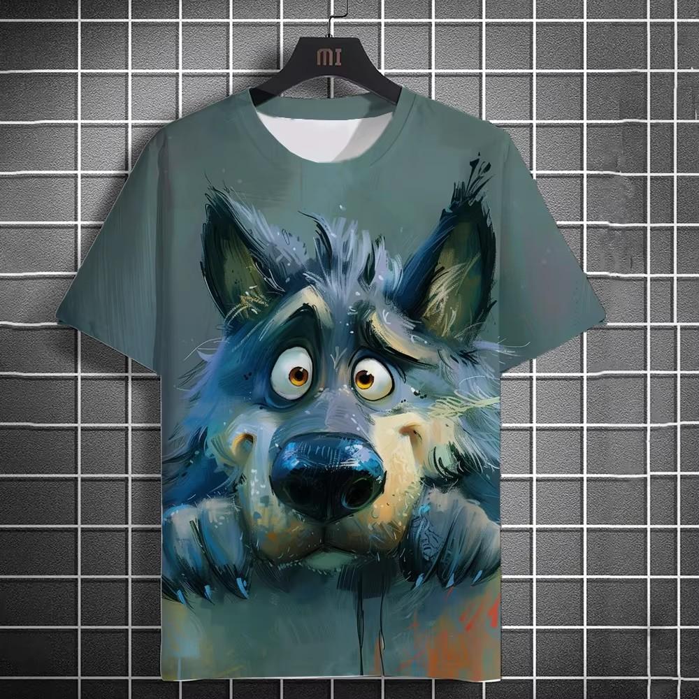 Japansk T-skjorte for menn Mekanisk karakter Grafiske T-skjorter Kortermet Trykk T-skjorter Utendørs Oversized Herreklær Topper