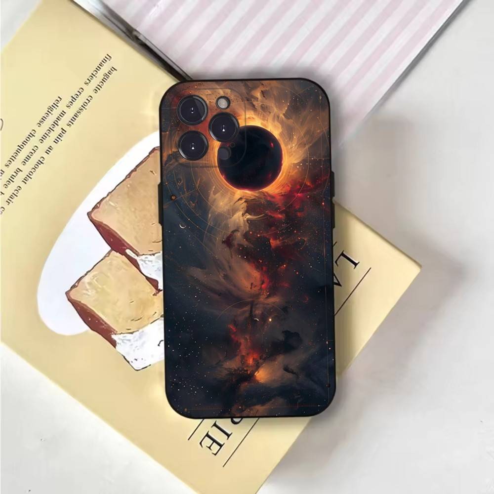 Space For Galaxy Universe Phone Case For iPhone 6,17,16,15,14,13,12,11 Plus,Pro Max,XS,X,XR,SE,Mini,8,Soft Silicone Black Cover