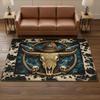 Tappeto a tema ispirato ai nativi americani, Mandala tribale e Tappetino antiscivolo geometrico per camera da letto, soggiorno, Tappeto decorativo rustico