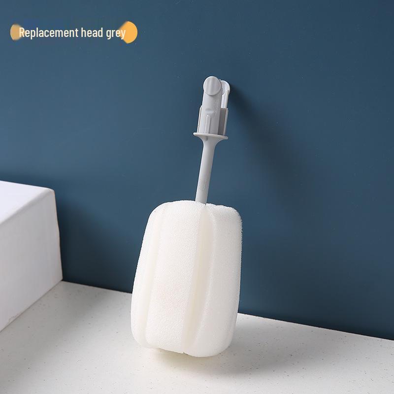 Long-Handle Detachable Sponge Cleaning Brush for Glasses and Bottles