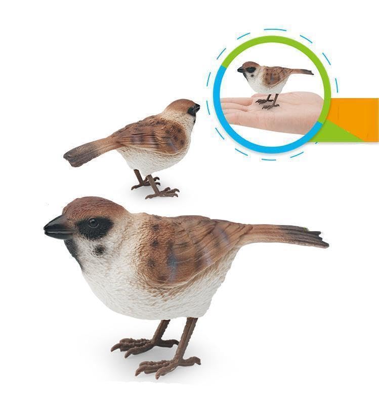 [Nekogamiyama] Sparrow Bird Miniature Figurine Ornament Model Interior Collector's Model