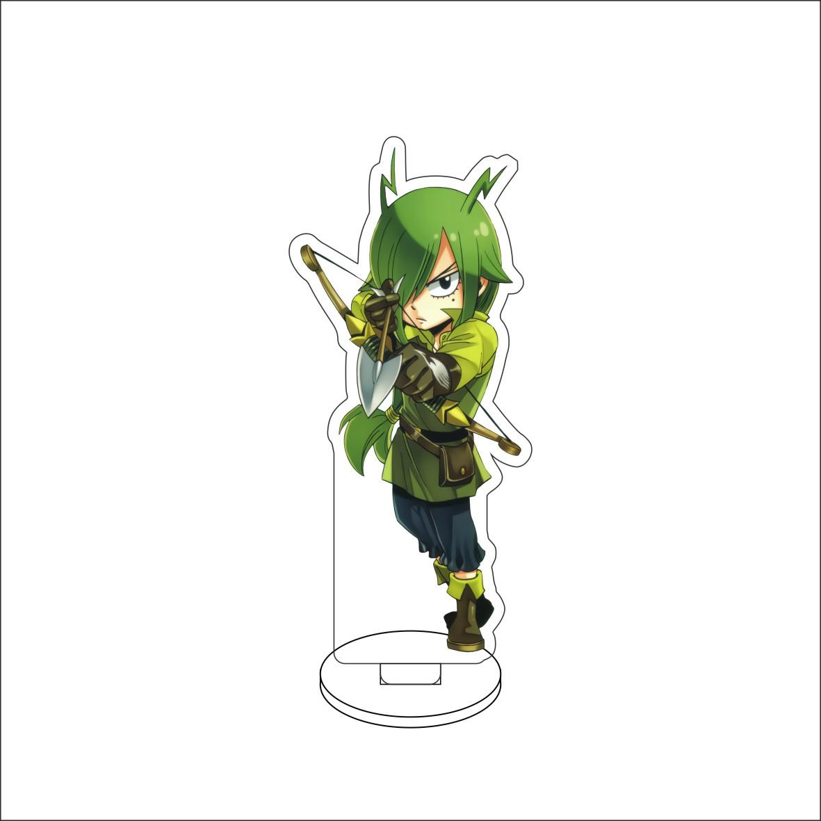 

10CM Anime FAIRY TAIL Figure Stand Model Juvia Lockser/Lisanna Strauss/Gray Fullbuster Cute Desk Decor Standing Sign Gifts 10CM