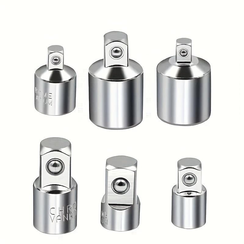 6 stuks Ratelsleutel Dop Converter Huls Kop Adapter 1/2" Grote Vierkant naar 3/8" Vierkant naar 1/4" Roestvrij Staal naar 1/4" naar 1/2" naar 3/8"
