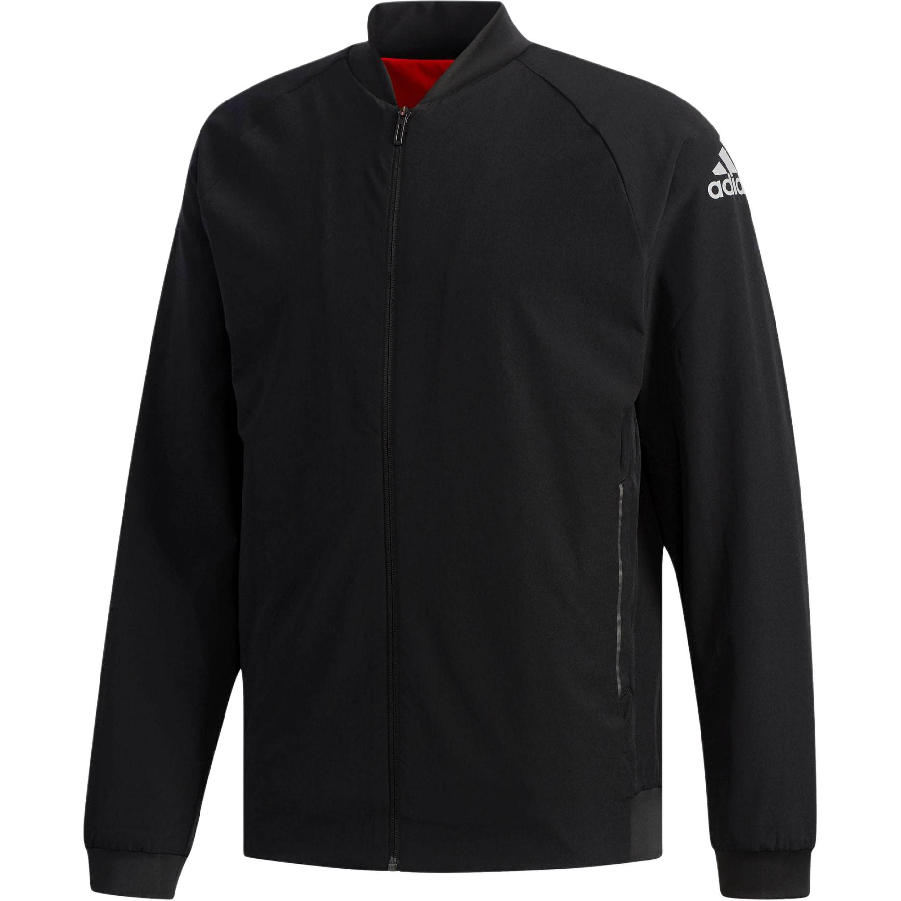 

Adidas Solid Color Comfortable Versatile Long Sleeve Jacket Men Jackets Black DV0936 S