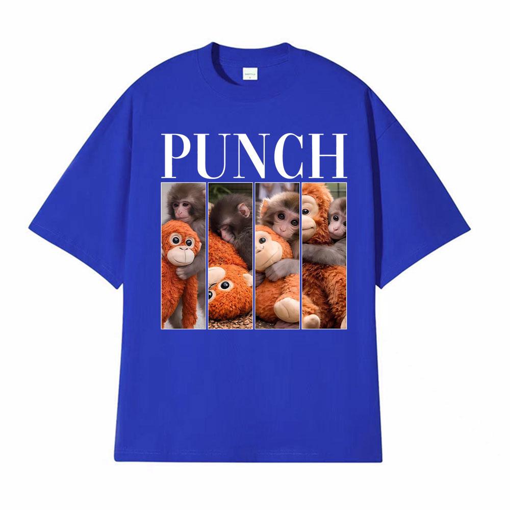 Stay Strong Punch The Monkey Printed T Shirts Unisex Women Oversized Fashion Style Tshirt 100 Cotton Short Sleeve Casual Tshirts