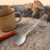 2 Pcs With Bottle Opener Pure Titanium Spork With Tail Hook Outdoor Spork  For Hiking