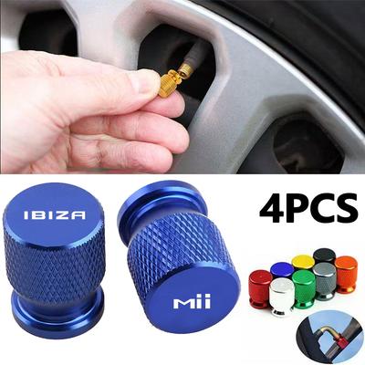 4Pcs Car Wheel Tire Valve Caps Tyre Stem Covers Airdust Waterproof For ALTEA Ateca IBIZA MII Accessories