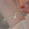 Hetian Jade & Silver Butterfly Bracelet - Exquisite Chinese Style Summer Accessory with Lucky Beads for Women