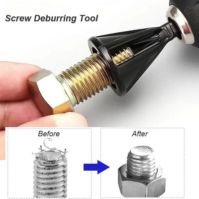 Hex Shank Deburring & Chamfer Tool - Quick Cleanup for Stainless Steel Copper Screw Holes, Professional Burr Removal Drill Bit