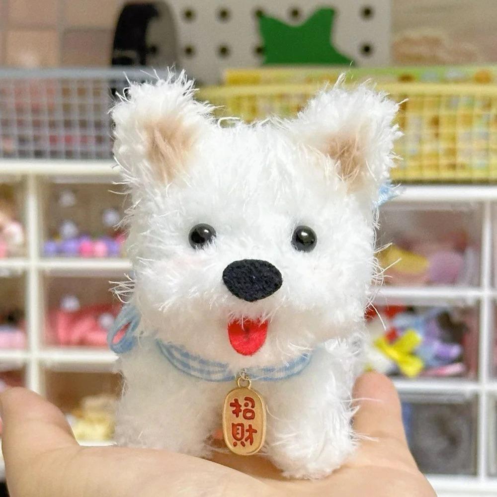 

Плюшевая скручивающаяся палочка Маленькая кошка собака Ручная работа Скручивающаяся палочка Котенок Кукла Игрушка Новый DIY Материал Пакет White Westie-Material