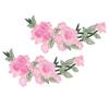 Embroidered Patch Sew On Flower Cotton Environmental Unique DIY Clothing Accessories for Vests Hats Rose Rouge