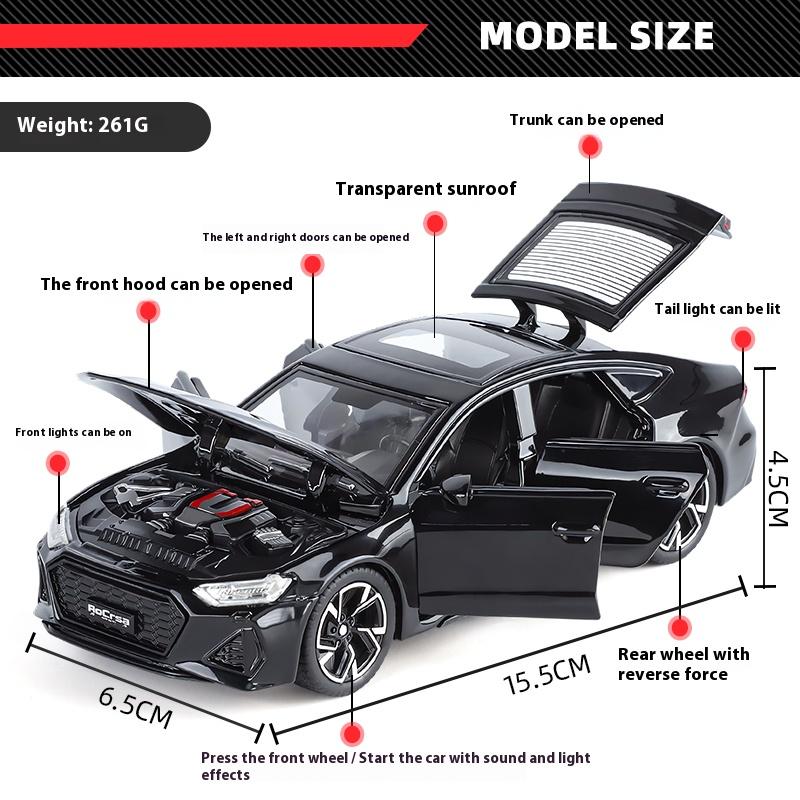 1:32-scale RS7 sports car model imitation alloy die cast real sound and light return sedan children's toy car birthday gift