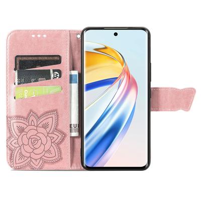 For Honor X9b 5G/Magic6 Lite 5G Phone Cover Stand Imprinted Pattern PU Leather Case