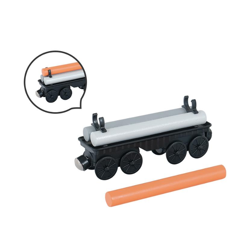 Plastic Inertial Police Car Engineering Vehicle Trailer Compatible with Wooden Thomas Train Track Toy
