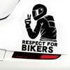 A motorcycle rider with a cool profile creative&funny stickers for cartoon fans&lover,high quality for car trucks motorcycles &l