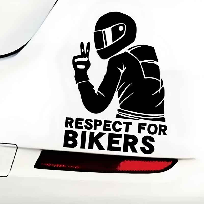 A motorcycle rider with a cool profile creative&funny stickers for cartoon fans&lover,high quality for car trucks motorcycles &l